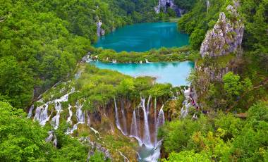 Breathtaking view in the Plitvice Lakes National Park .Croatia