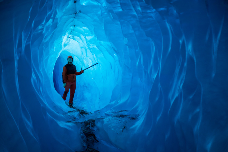 Cave Matanuska Glacier in Alaska