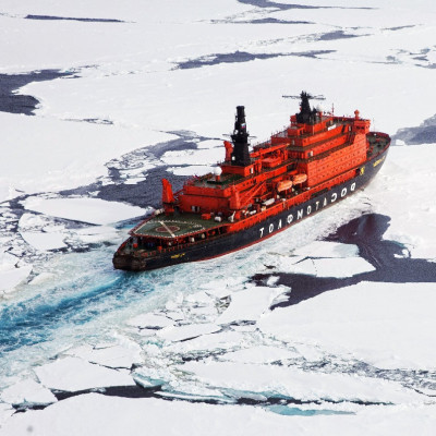 Enchanting Travels Arctic Tours - Icebreaker at work