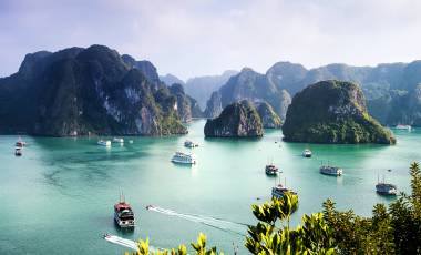 Karst landforms in the sea, the world natural heritage - halong bay