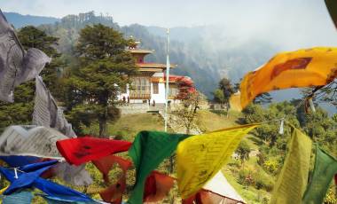 Bhutan Tourism - Prayer Flags in Thimphu - Bhutan travel