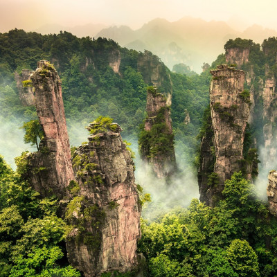 Enchanting Travels China Vacation Zhangjiajie cliff mountain at Wulingyuan Hunan China