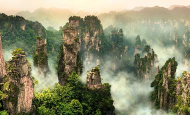 Enchanting Travels China Vacation Zhangjiajie cliff mountain at Wulingyuan Hunan China