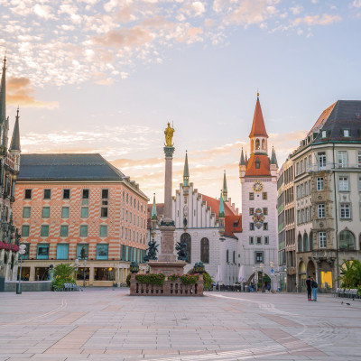 Old Town Hall at Marienplatz Square in Munich, Germany, Europe