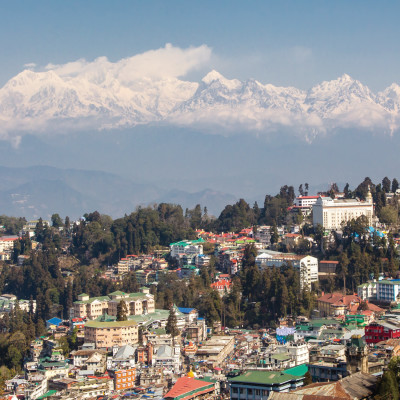 Kanchenjunga view from Darjeeling in nice weather, India