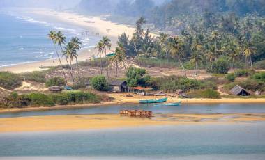 Beautiful Palolem beach in Goa, India