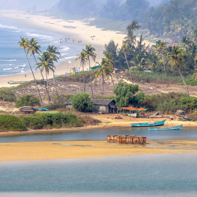 Beautiful Palolem beach in Goa, India