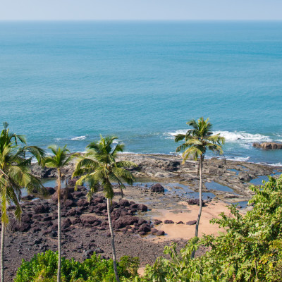 Vagator beach in North Goa, India