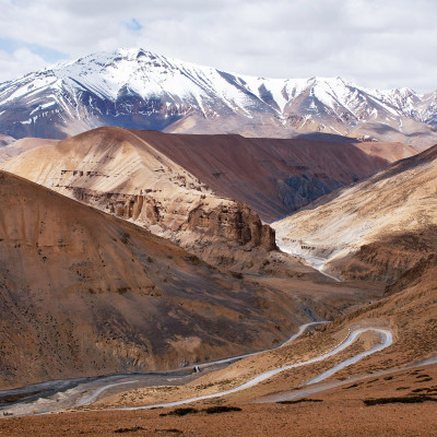 Himalaya mountain landscape, Manali - View of Leh highway in Ladakh, Jammu and Kashmir, India