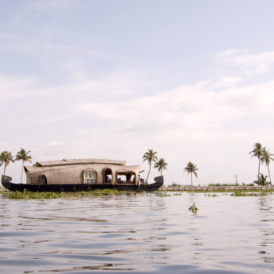 Boat house in the Alleppey backwaters, Kerala