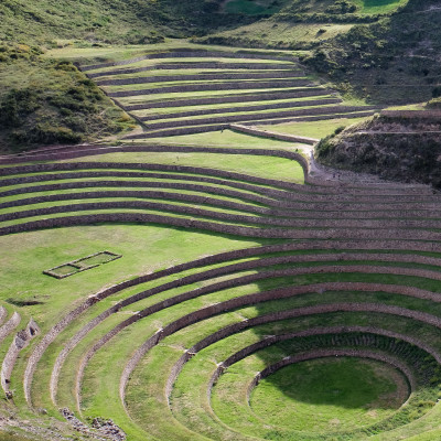 Inca's knowledge. Moray, Sacred Valley, Cusco, Peru, South America