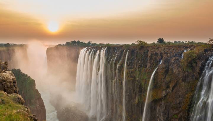 Enchanting Travels-Victoria Falls sunset, View from Zambia