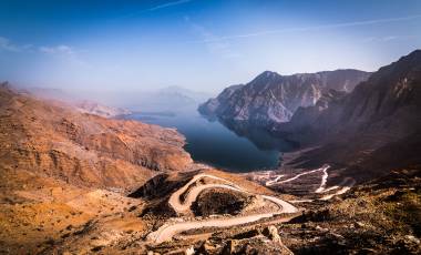 Landscape in the region of Khasab, Oman