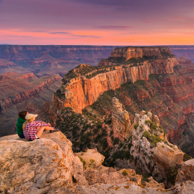 sunset at Grand Canyon National Park North Rim, USA