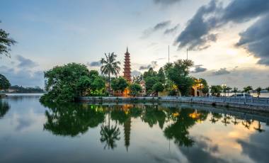 Tran Quoc pagoda, the oldest temple in Hanoi, Vietnam