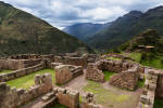 View of Inca Ruins near the town of Pisac in the Sacred Valley, Peru